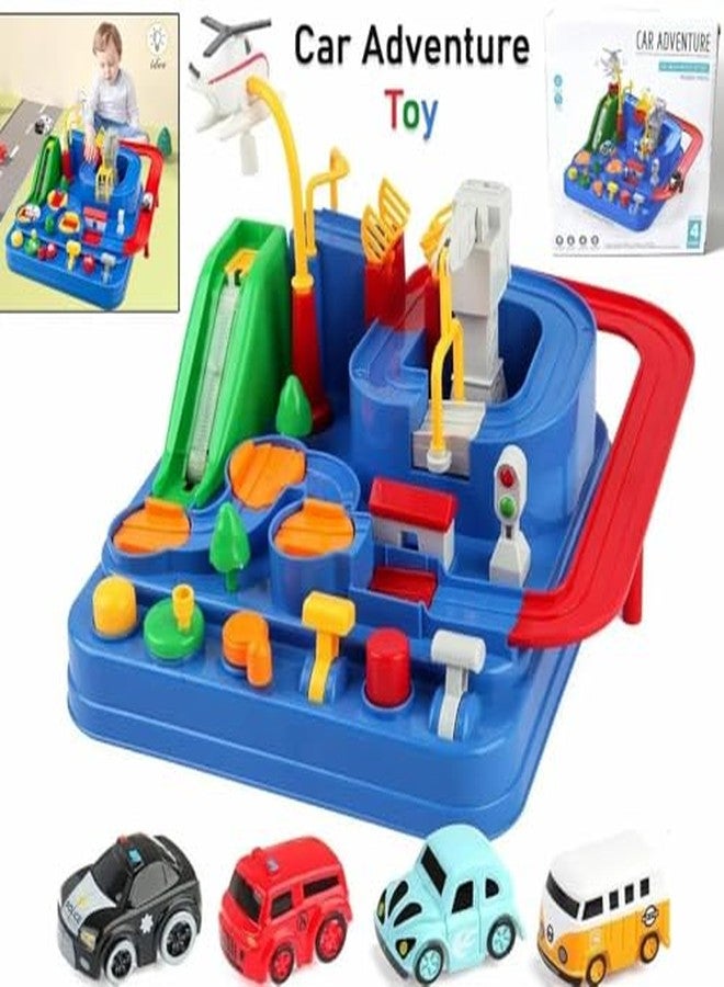 Storio Car Race Tracks for Boys, Adventure Toys for 3+ Year Olds, City Rescue Vehicle Puzzle Playset for 3-7 Year Old Boys|Stem, Montessori, Fine Motor Skills Development Toy, Multicolor - Image 3